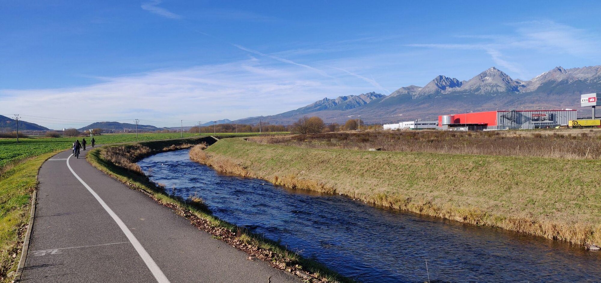 4. Asfaltové cyklotrasy na Liptove a pod Tatrami: Poprad – Svit – Lopušná dolina