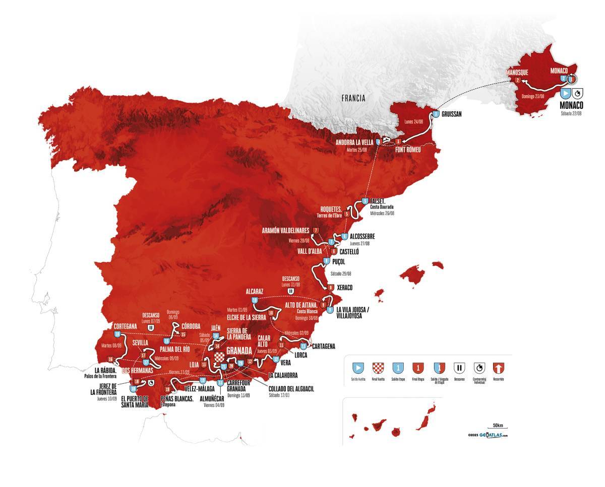 Mapa La Vuelta 2026