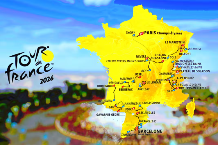 Mapa - Tour de France 2026