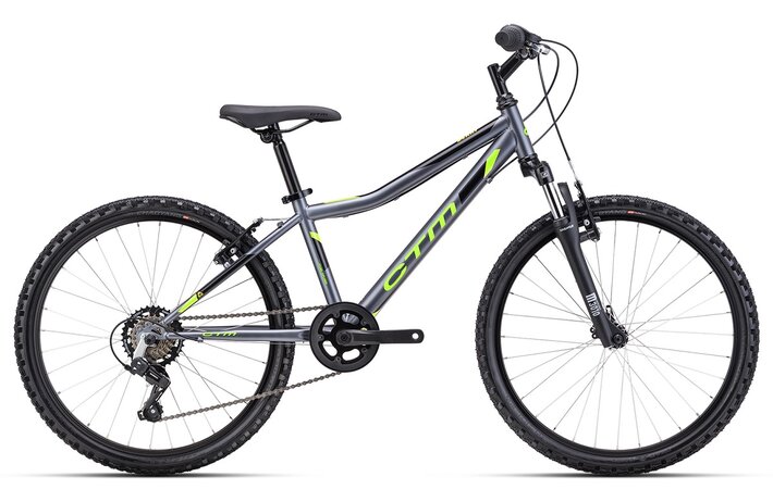 Bicykel CTM Berry Matná Sivá / Neónovozelená 2025