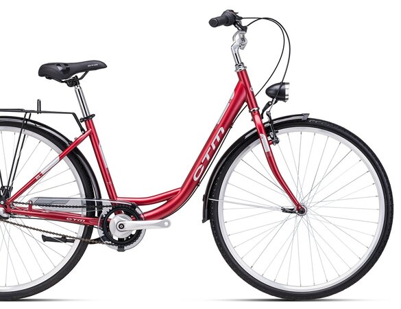 Bicykel CTM Rita 1.0 Matná Tmavočervená Perleť / Strieborná 2025