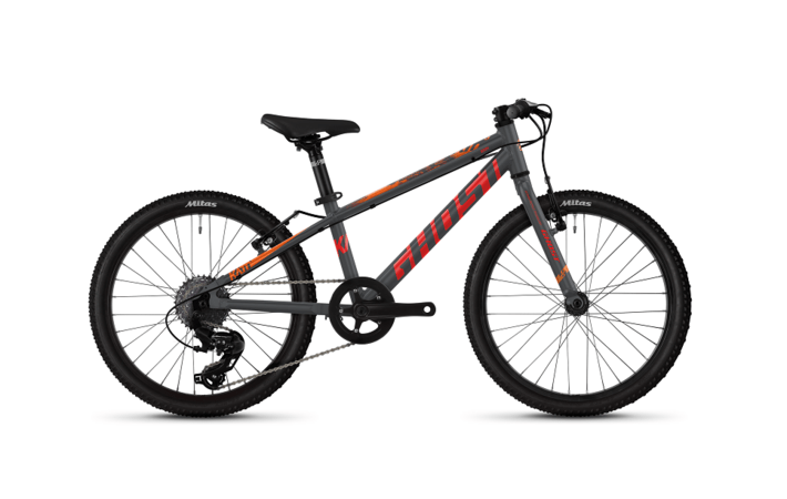 Bicykel Ghost Kato 20 Base Dark Silver/Red/Orange 2021