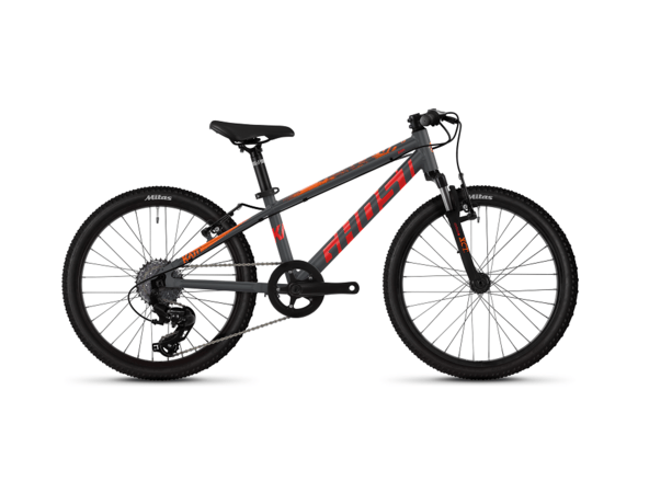 Bicykel Ghost Kato 20" Essential Dark Silver/Red/Orange 2021