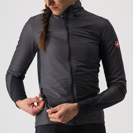 Cyklistická bunda Castelli Unlimited W Puffy Jacket Dark Gray/Black-Light Gray