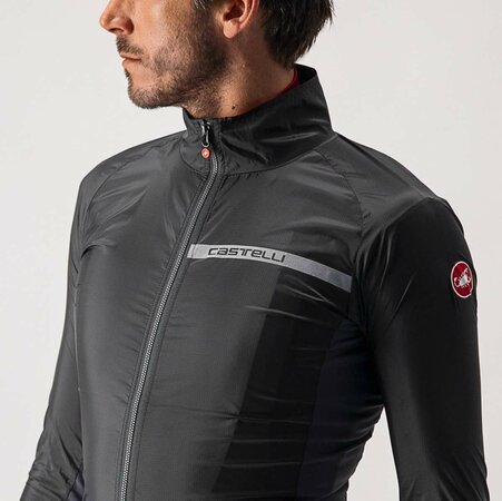Pánska Bunda Castelli Squadra Stretch Light black/Dark gray