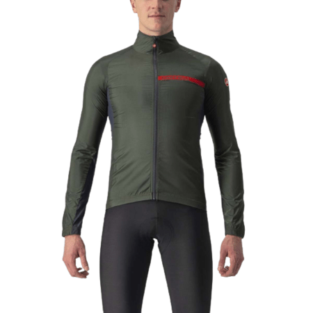 Pánska Bunda Castelli Squadra Stretch Military Green/Dark gray