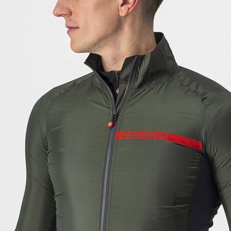 Pánska Bunda Castelli Squadra Stretch Military Green/Dark gray