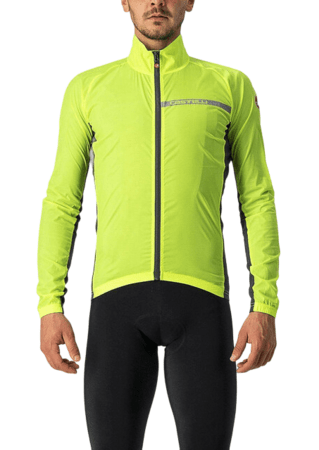Pánska Bunda Castelli Squadra Stretch Yellow Fluo/Dark Gray