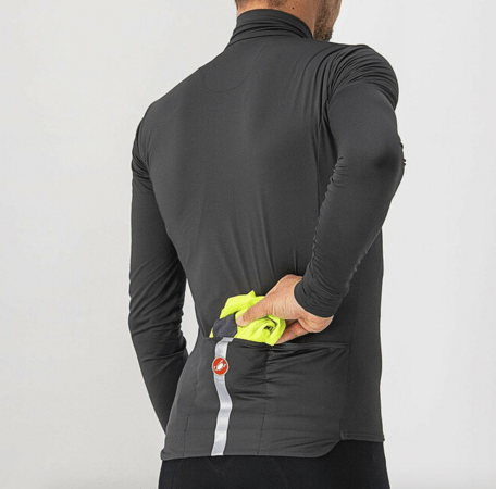 Pánska Bunda Castelli Squadra Stretch Yellow Fluo/Dark Gray