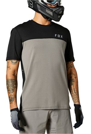Pánske tričko Fox Racing Flexair Delta SS Jersey Grey/Black