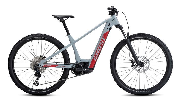Elektrobicykel Ghost E-Teru Advanced Light Grey/Red 2022