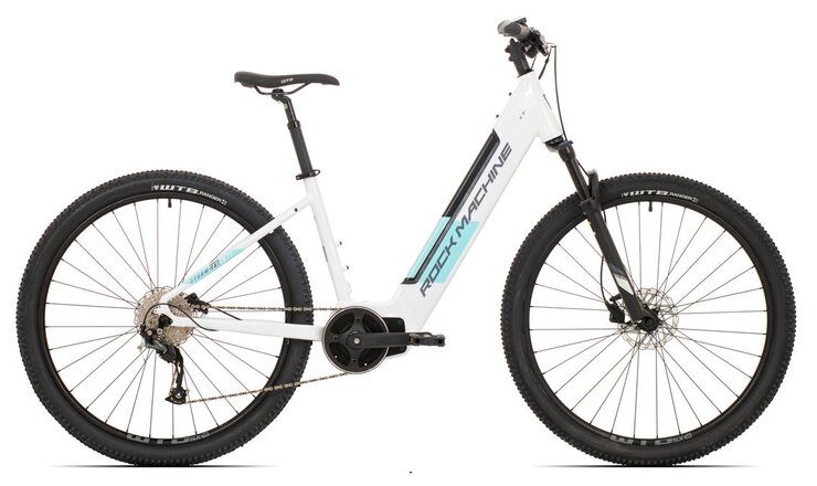 Elektrobicykel Rock Machine Storm INT e70-29 Lady Pearl White/Light Mint/Dark Silver 2022
