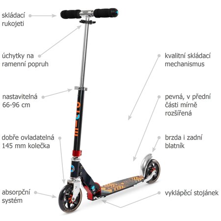 Kolobežka Micro Speed Black