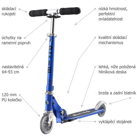 Kolobežka Micro Sprite Sapphire Blue