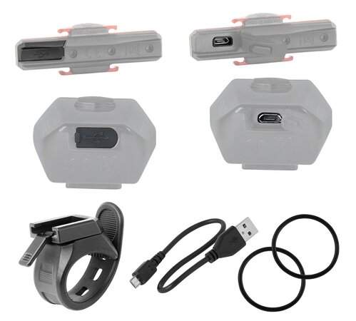 Sada svetiel Force Glare USB predné + zadné