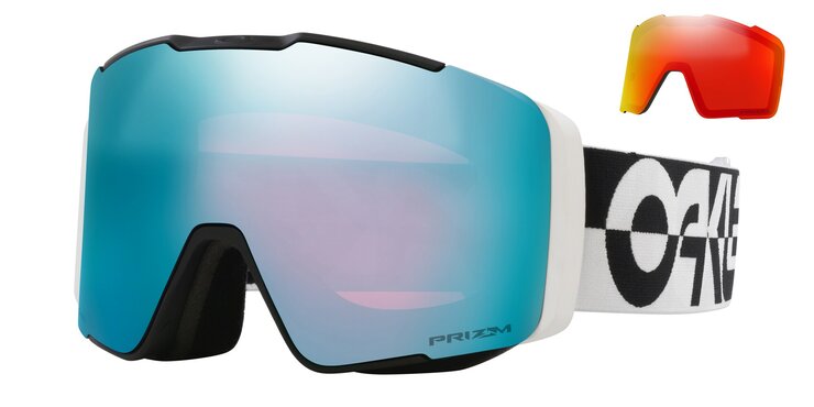 Lyžiarske okuliare Oakley Line Miner Pro L Black White Duality W/Prizm Sapphire & Prizm Torch