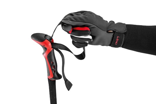 Lyžiarske palice Leki Haute Route 3 Dark Anthracite/Dark Red/Black