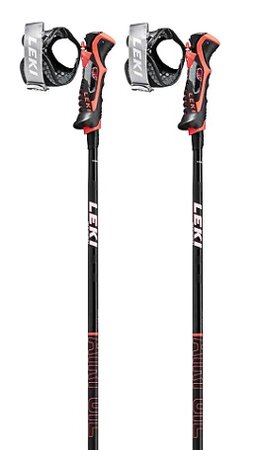 Lyžiarske palice Leki Poles Airfoil 3D Black-Fluorescent Red/White