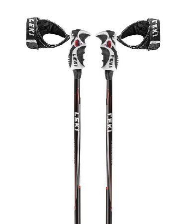 Lyžiarske palice Leki Carbon 14 S, black/ white/ red 19/20