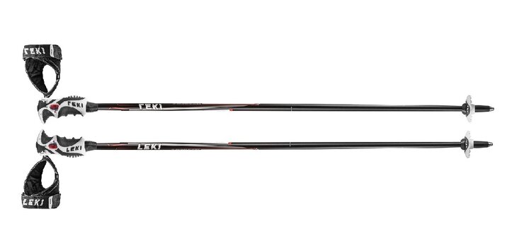 Lyžiarske palice Leki Carbon 14 S, black/ white/ red 19/20