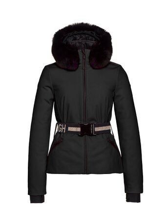 Lyžiarska bunda Goldbergh Hida Jacket Real Fox Fur Black