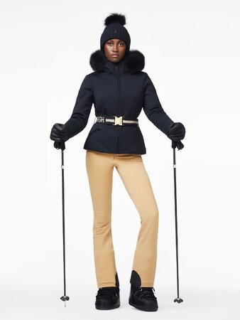 Lyžiarska bunda Goldbergh Hida Jacket Real Fox Fur Black