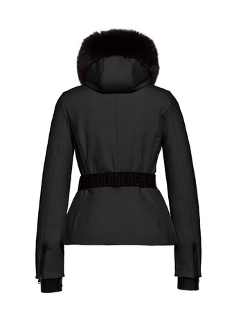 Lyžiarska bunda Goldbergh Hida Jacket Real Fox Fur Black
