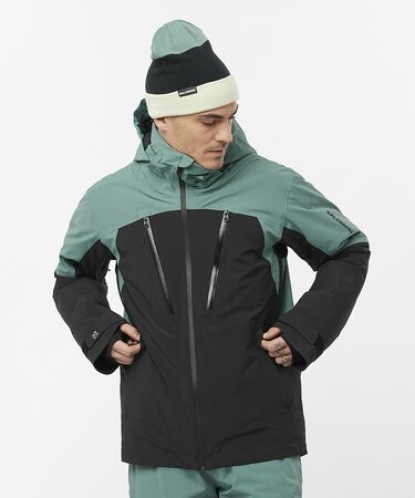 Lyžiarska bunda Salomon Brilliant Jacket Deep Black/North Atla