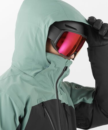 Lyžiarska bunda Salomon Brilliant Jacket Deep Black/North Atla