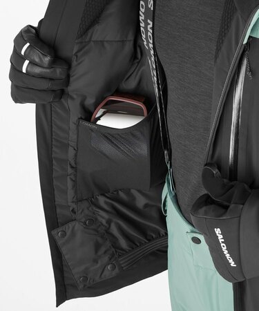 Lyžiarska bunda Salomon Brilliant Jacket Deep Black/North Atla