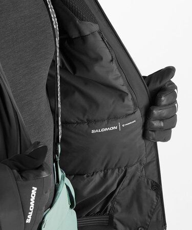 Lyžiarska bunda Salomon Brilliant Jacket Deep Black/North Atla