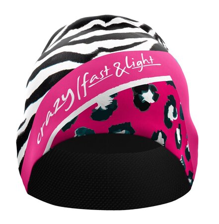 Čiapka Crazy Idea Cap Spire Thermo Woman Black/Zebra