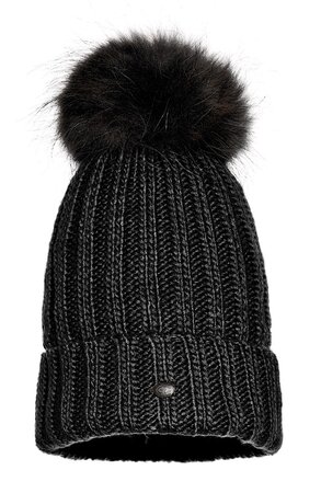 Čiapka Goldbergh Una Beanie Real Raccoon Fur Black