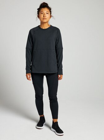 Dámska mikina Burton Multipath Grid Crewneck True Black Heather