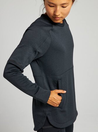 Dámska mikina Burton Multipath Grid Crewneck True Black Heather