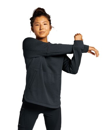 Dámska mikina Burton Multipath Grid Crewneck True Black Heather