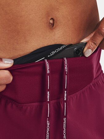 Dámske krátke nohavice Under Armour Speedpocket Perf Pink Wildflower