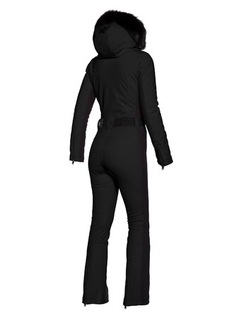 Zimný overal Goldbergh Parry Jumpsuit Real Fox Fur Long Black