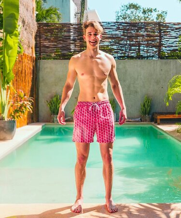 Pánske plavky Sea'sons Geometric Ruby