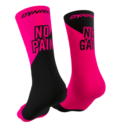 Ponožky Dynafit No Pain No Gain Pink Glo/Black Out