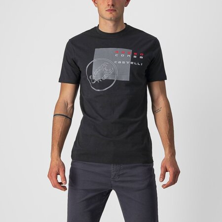 Tričko Castelli Maurizio Tee Black/Dark Gray/Red