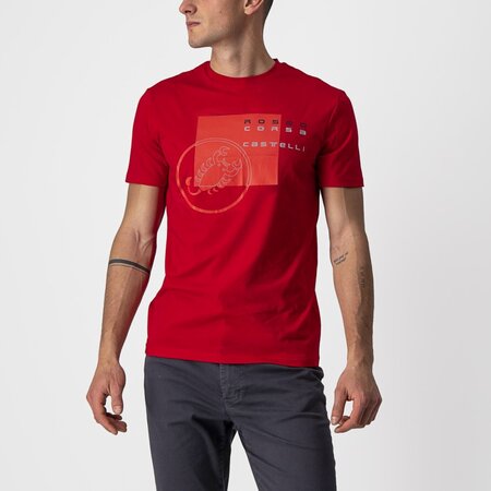 Tričko Castelli Maurizio Tee Red/Silver Gray/Black