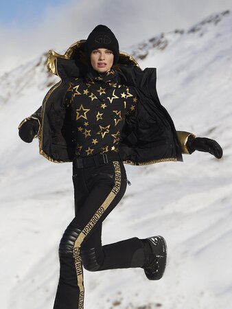 Lyžiarske nohavice Goldbergh ROCKY Ladies Knitted Ski Pant Gold WP 5K