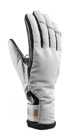 Lyžiarske rukavice Leki Snowbird 3D GTX Lady White/Gold 20/21