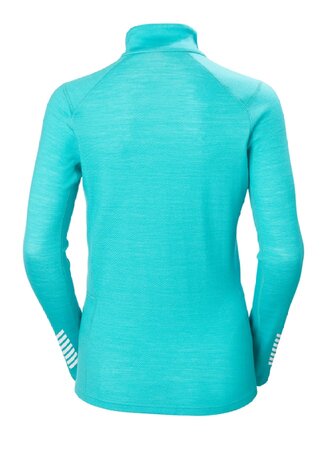 Dámske Termo Tričko Helly Hansen W Lifa Merino Midweight 1/2 ZIP Turquoise