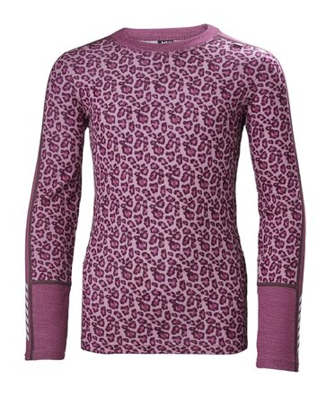 Detský termo set Helly Hansen JR Lifa Merino Midweight Set Magenta Haze