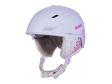 Lyžiarska prilba Blizzard Viva Double Ski White Matt/Magenta Flowers
