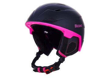 Lyžiarska prilba Blizzard W2W Double Ski Helmet black matt/magent