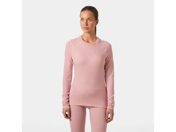 Funkčné tričko Helly Hansen W Lifa Merino Midweight Crew Pink Salt
