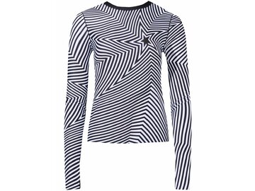 Funkčné tričko Perfect Moment Warped Star Compression Base Layer Top Black/Snow White